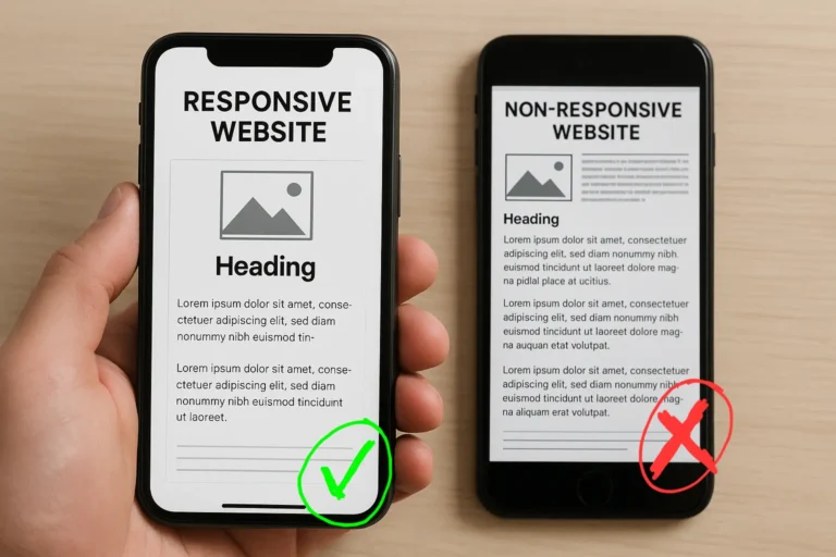 در-حال-نمایش-یک-سایت-واکنش_گرا-در-مقابل-سایت-شلوغ