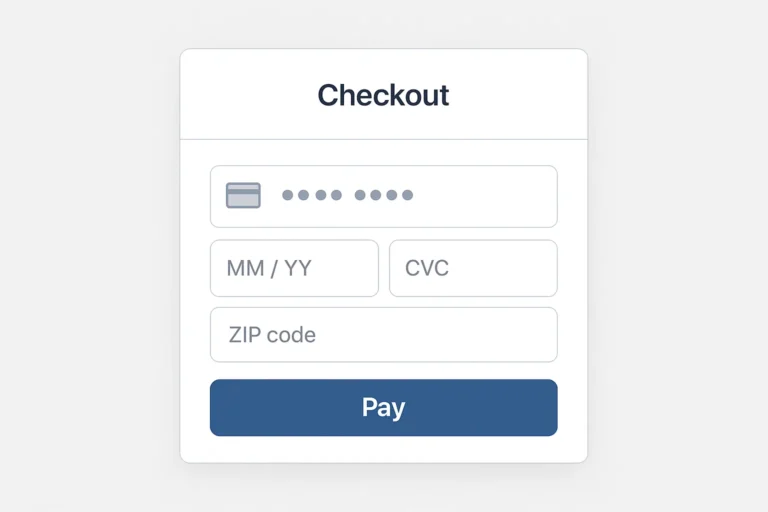 اسکرین‌شات صفحه پرداخت ساده و واضح