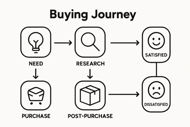 تصویر مسیر خرید ساده و بدون پیچیدگی (فلوچارت)
