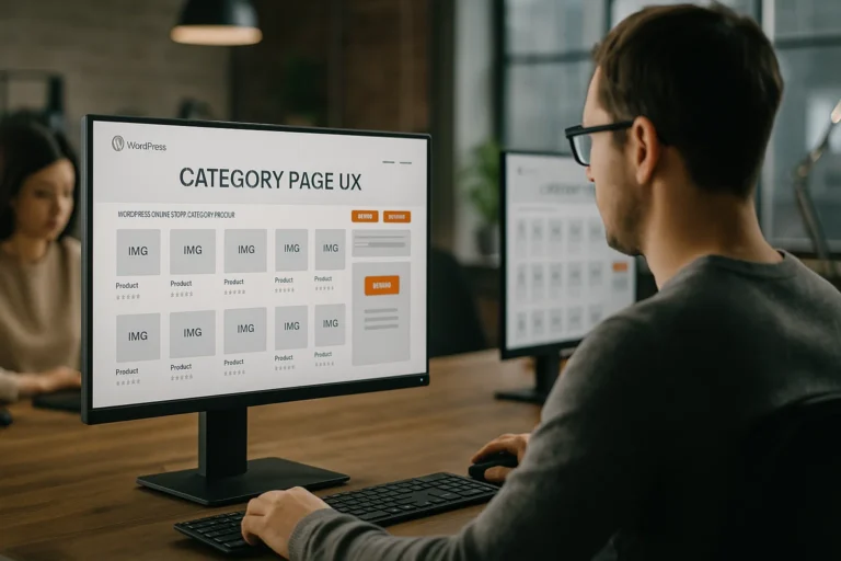  طراح سایت فروشگاهی با وردپرس در حال بهبود UX صفحات دسته‌بندی