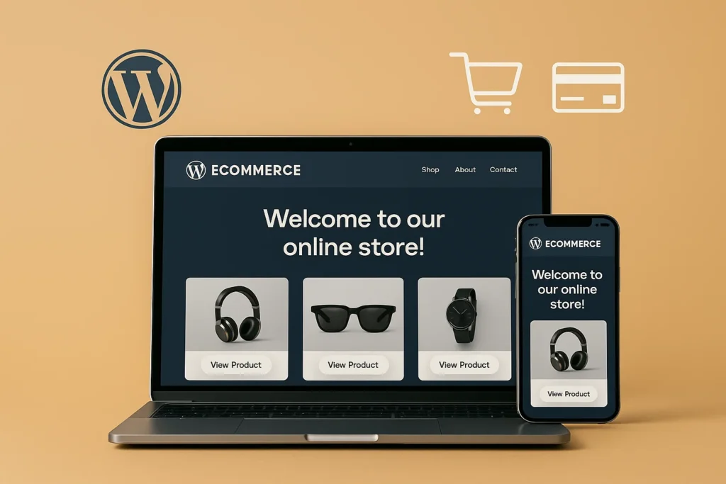 طراحی صفحه نخست حرفه‌ای وردپرس برای سایت فروشگاهی روی لپ تاب و موبایل