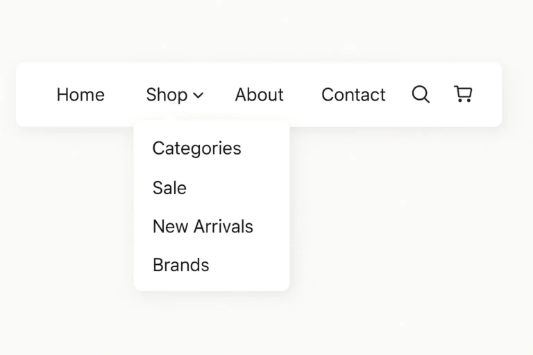 ناوبری آسان در طراحی سایت فروشگاهی