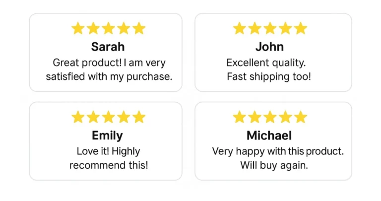 نمایش نظرات واقعی مشتریان